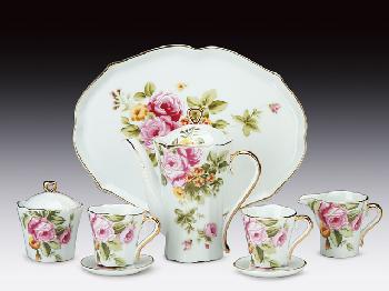 MINIATURE TEA SET ROSES